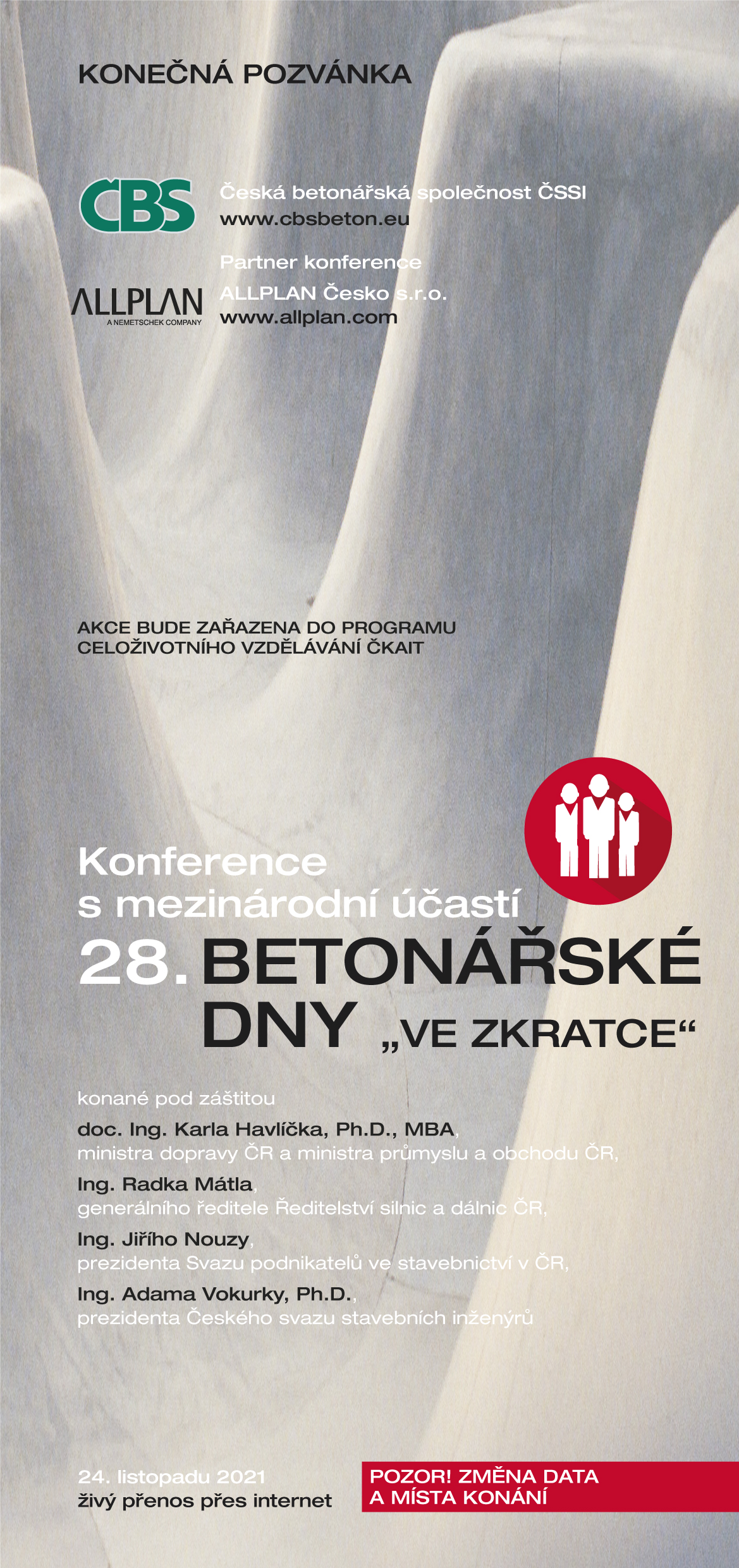 CBS BD2021 kon pozvanka CZ on line titul